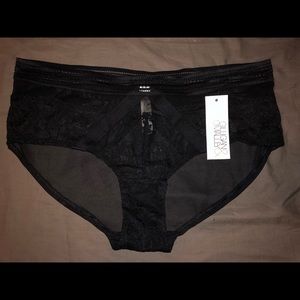 Size Xlarge black lace panties, new with tags